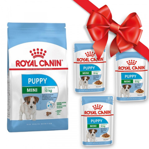 Dāvanu komplekts kucēniem – Royal Canin Mini Puppy Kit title=
