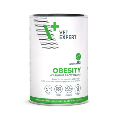 Ветеринарные консервы для собак – VetExpert 4T VD OBESITY, 400 г title=