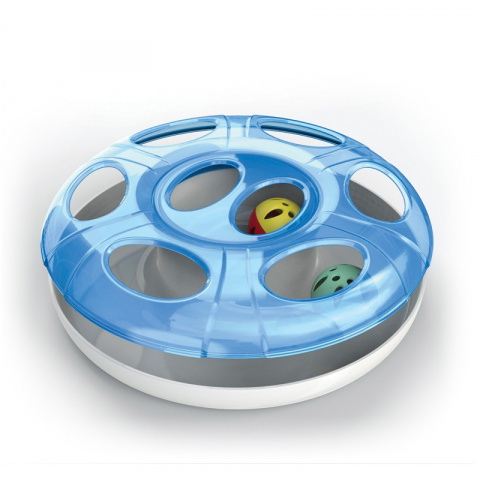 Игрушка для кошек – UFO interactive toy with 2 balls title=