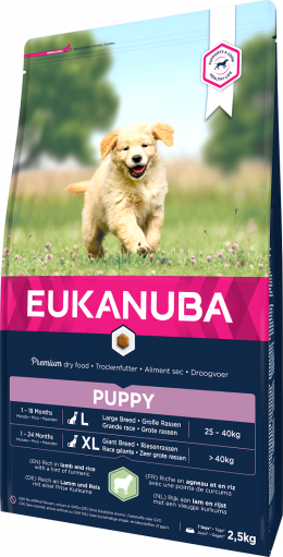 Barība suņiem - Eukanuba Puppy &amp; Junior Lamb &amp; Rice, 2,5 kg