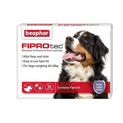 Līdzeklis pret blusām, ērcēm suņiem – Beaphar Fiprotec dog, 40–60 kg, 1 pip., bezrecepšu vet. zāles, reģ. NR. VA - 072463/3 