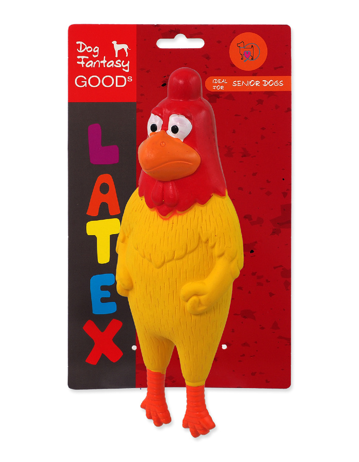 Rotaļlieta suņiem – Dog Fantasy Good&#039;s Latex Hen, 21 cm