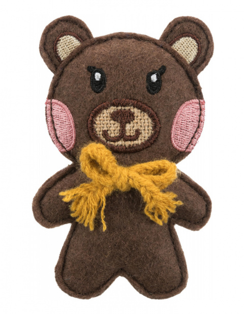Игрушка для кошек – TRIXIE Jute/fabric Bear, catnip, 10 см title=