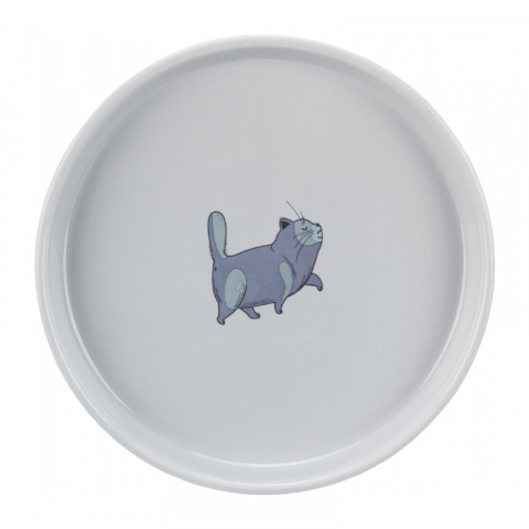 Bļoda kaķiem – TRIXIE Ceramic bowl, flat and wide, 0,6 l/23 cm, grey