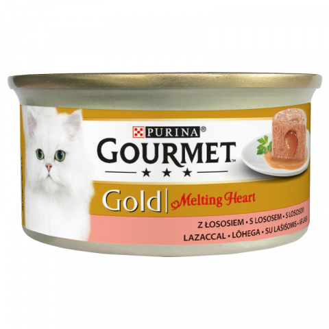 Konservi kaķiem – Gourmet Gold Melting Heart Salmon, 85 g