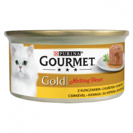 Konservi kaķiem – Gourmet Gold Melting Heart Chicken, 85 g