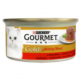 Konservi kaķiem – Gourmet Gold Melting Heart Beef, 85 g