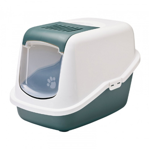 Tualete kaķiem – Savic Nestor, Nordic green-white, 58 x 39,5 x 43 cm