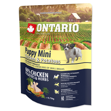 Ontario Puppy Mini Chicken &amp;amp; Potatoes 0,75kg
