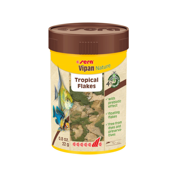 Корм для рыбок – Sera Vipan Nature Tropical Flakes, 100 мл Корм для рыбок – Sera Vipan Nature Tropical Flakes, 100 мл