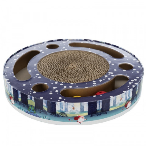 Ziemassvētku nagu asināmais – Trixie, Xmas scratching drum with toys, 33 x 5,5 cm