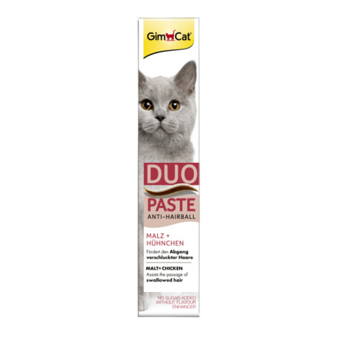 Пищевая добавка для кошек – GimCat Anti-Hairball Duo-Paste, Chicken, 50 г title=