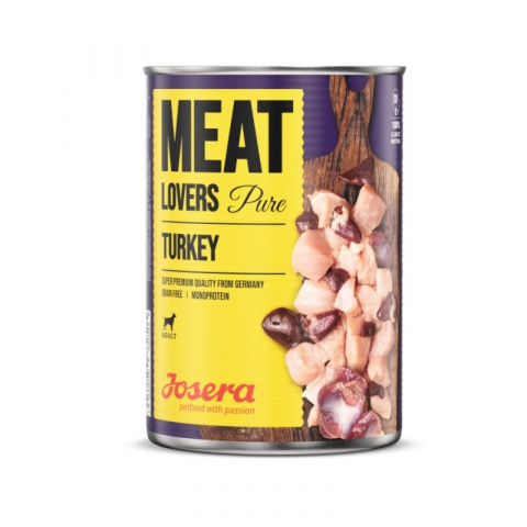 Консервы для собак - Josera Meat Lovers Pure Turkey, 800 г title=