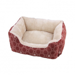 Guļvieta suņiem - Pawise Square Dog Bed S, wine red, 48 x 40 cm