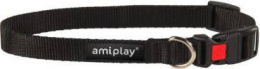 Ошейник - AmiPlay Регулируемый ошейник с защелкой Basic L, 35-50*2cм, Цвет - черный