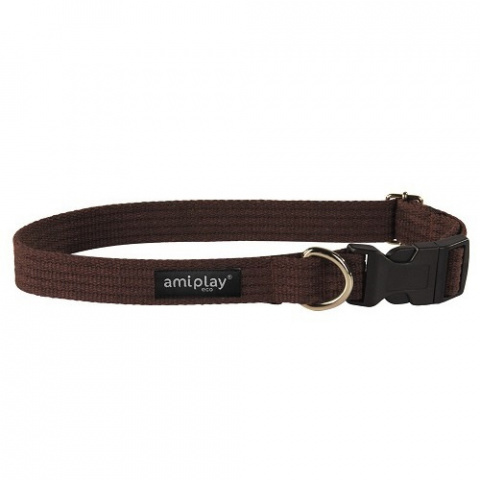 Ошейник - AmiPlay Регулируемый ошейник S, 28-40*1.5cm, Цвет - коричневый