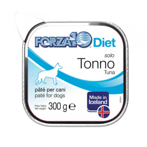 Диетические консервы для собак – FORZA10, DIET LINE Solo Diet, Tuna, 300 г  title=