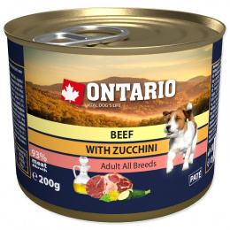 Ontario can Mini Beef, Zucchini, Dandelion and linseed oil 200g