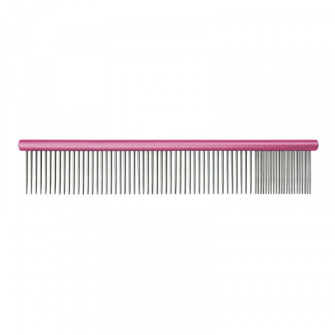 Ķemme suņiem - Groom Professional, Spectrum Aluminium Comb 80/20, Dark Pink, 25 cm title=