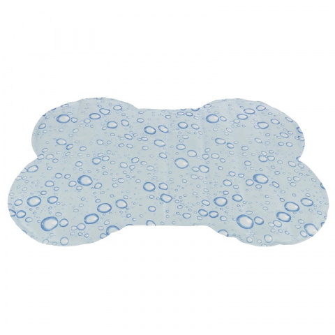 Охлаждающая лежанка для собак – Trixie, Cooling mat bone shape, light blue, 80 x 60 см title=