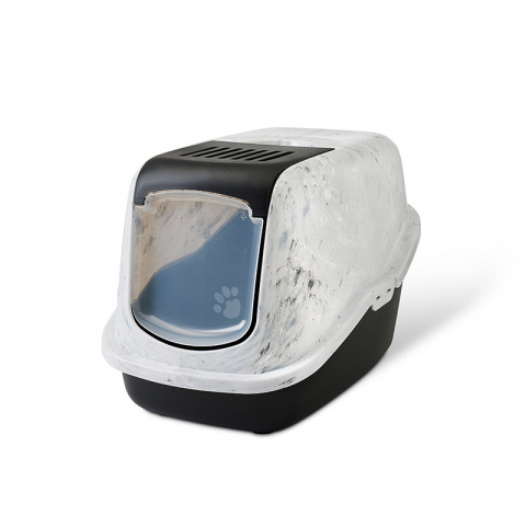 Туалет для кошек – Savic Nestor, Marble grey-black, 56 x 39 x 38,5 см title=