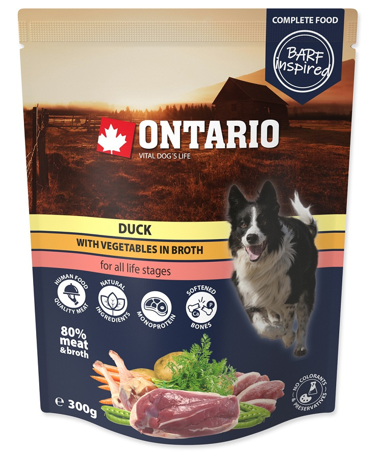 Консервы для собак – Ontario Duck with vegetables in broth, 300 г Консервы для собак – Ontario Duck with vegetables in broth, 300 г