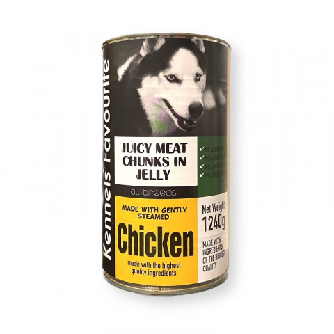 Консервы для собак – Kennels` Favourite Canned Dog Chicken, 1240 г title=
