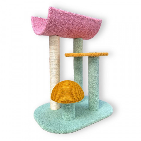 Домик для кошек – Pawise Cat Rest Tower MUSHROOM, 51 x 36 x 63 см title=