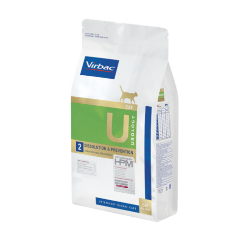 Veterinārā barība kaķiem – Virbac HPM Cat Urology U2 dissolution and prevention, 7 kg title=