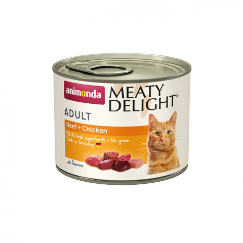 Консервы для кошек – Animonda Meaty Delight Adult, Beef and Chicken, 200 г