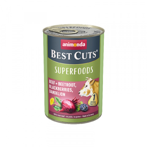 Консервы для собак – Animonda Best Cuts Superfoods, Beef, Beetroot, Blackberries, Dandelion, 400 г