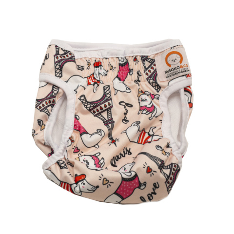 Atkārtoti lietojamas autiņbiksītes suņiem – MISOKO reusable diapers for female dogs, L, France