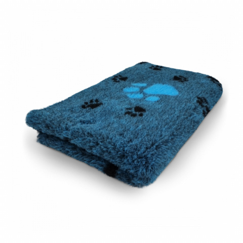 Матрас для собак – Vet Bed, Blauw Grote Voetprint Turquoise, 150 x 100 см title=