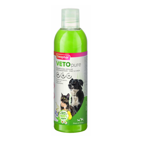 Шампунь против блох и клещей для собак и кошек – Beaphar Shampoo Veto Pure for dogs and cats, 250 мл title=