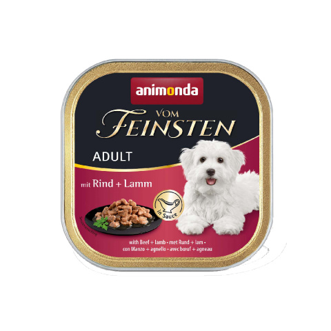 Konservi suņiem – Vom Feinsten Adult in a delicious sauce with Beef + Lamb, 150 g