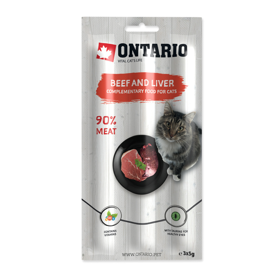 ONTARIO Stick for cats Beef&amp;Liver 3x5g