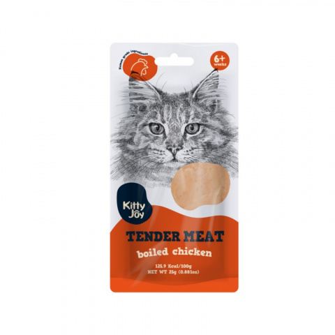 Лакомство для кошек – Kitty Joy Tender Meat Boiled Chicken, 25 г title=