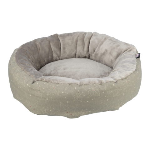 Guļvieta kaķiem – TRIXIE Xmas bed Luciano, beige/gold, ø 50 cm
