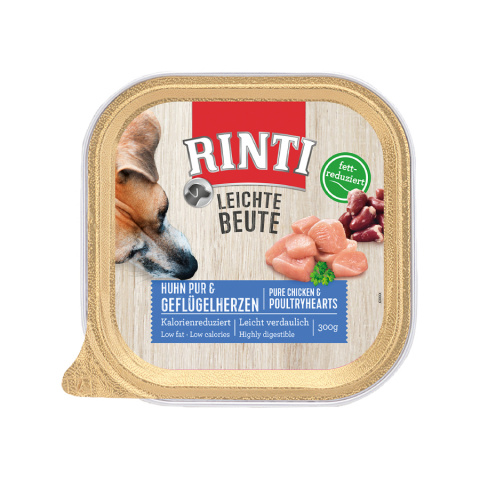 Консервы для собак – Rinti Leichte Beute with Chicken and Poultry Hearts, 300 г title=