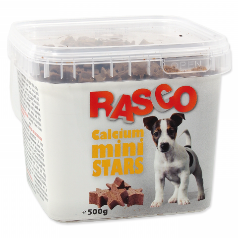 Лакомство для собак – Rasco Calcium Mini Stars, 600 г title=