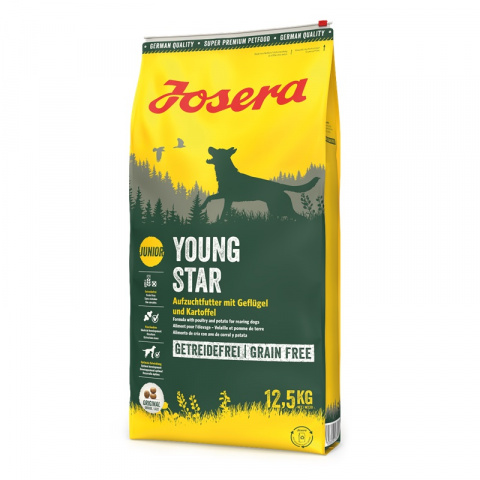 Barība kucēniem – Josera Young Star, ar putnu gaļu un kartupeļiem, 12,5 kg  title=