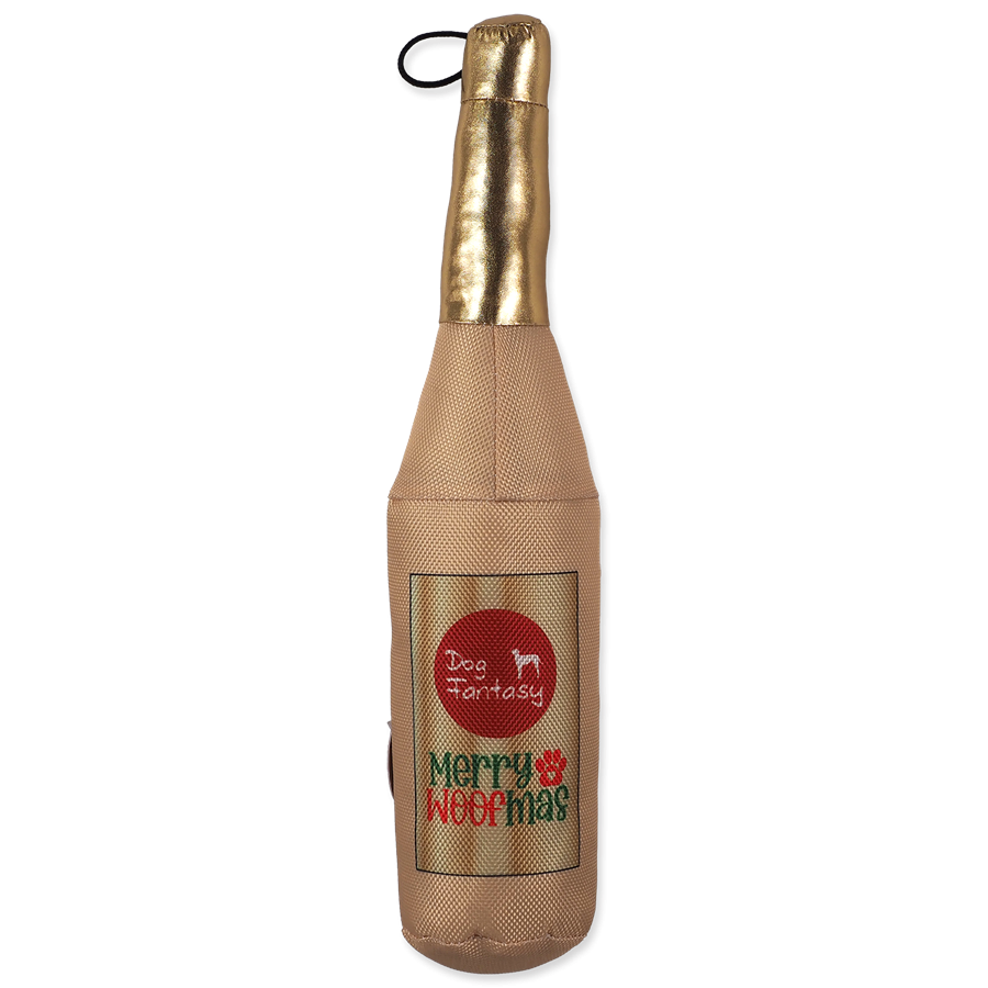 Рождественская игрушка для собак - Dog Fantasy, Xmas Toy Bottle, Squeaky and Rustling, Gold, 28 см Рождественская игрушка для собак - Dog Fantasy, Xmas Toy Bottle, Squeaky and Rustling, Gold, 28 см
