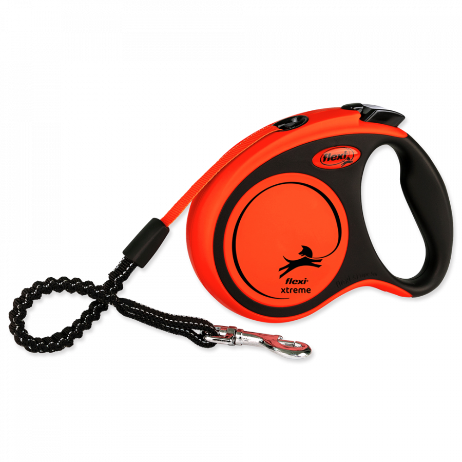 Поводок-рулетка для собак - Flexi Xtreme S Tape 5 м, black / orange Поводок-рулетка для собак - Flexi Xtreme S Tape 5 м, black / orange