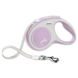 Поводок-рулетка для собак – Flexi New Comfort Tape Leashes S 5 м, Rose