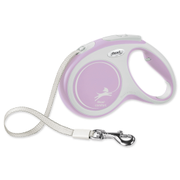 Поводок-рулетка для собак – Flexi New Comfort Tape Leashes M 5 м, Pink