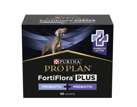 Добавка в корм для собак – Pro Plan Plus FortiFlora Canine с пробиотиками и пребиотиком, 2 г. title=
