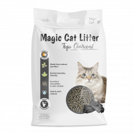 Наполнитель для кошачьего туалета – TOFU Magic Litter, с углем, 6л
