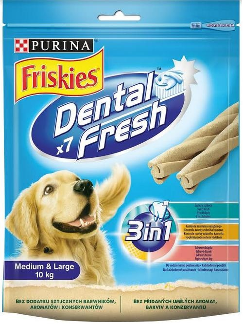 Gardums suņiem - Dental Fresh 3in1, medium & large +10kg, 180 g Gardums suņiem - Dental Fresh 3in1, medium & large +10kg, 180 g