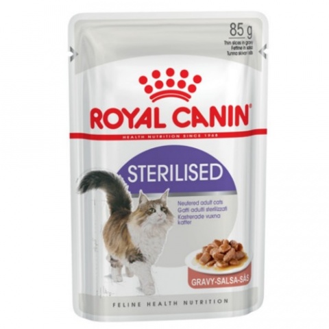 Консервы для кошек – Royal Canin Feline Sterilised (в соусе), 85 г title=
