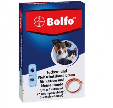 Ошейник против блох, клещей для кошек и собак малых пород – Bolfo 35–38 см, безрецептурный препарат, reģ. NR. VA - 072463/3  title=